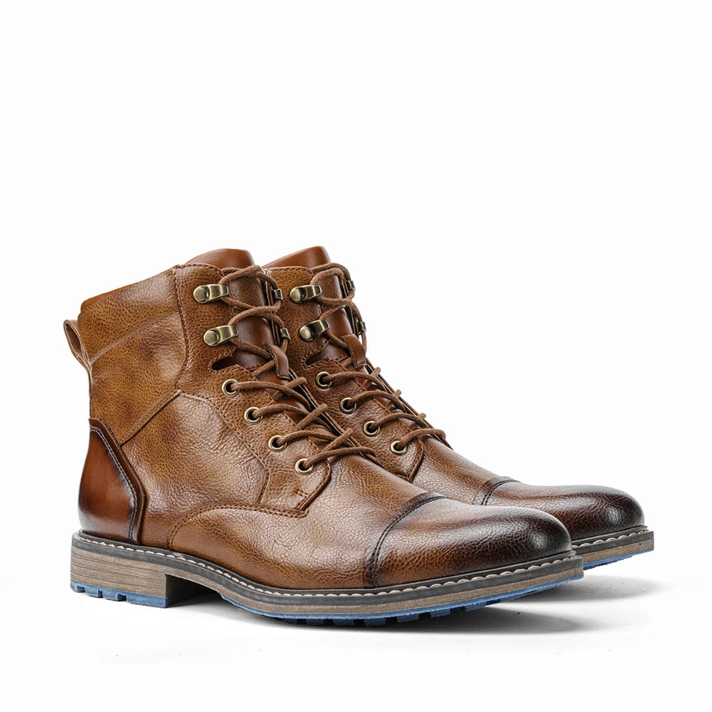 Leather Retro Spring Boots