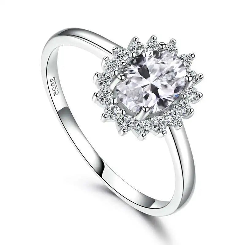 Floral Topaz Zircon Ring