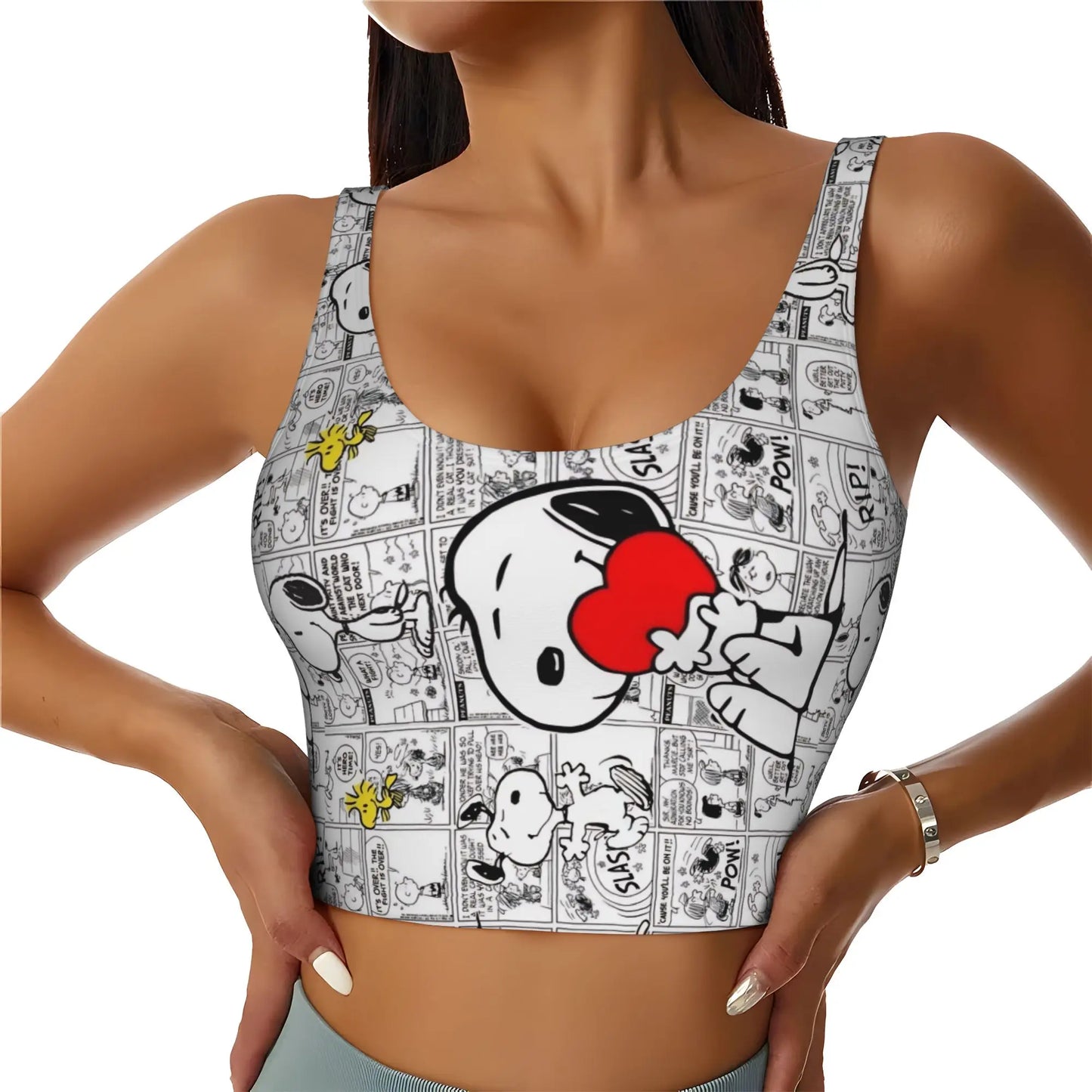 Dog Cartoon Print Bra