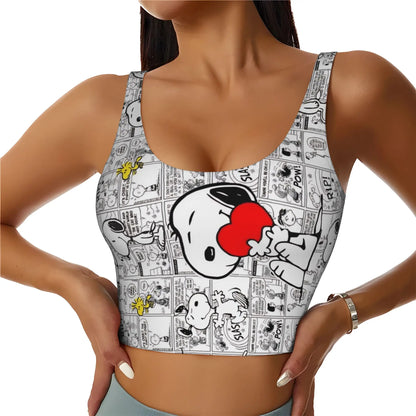 Dog Cartoon Print Bra