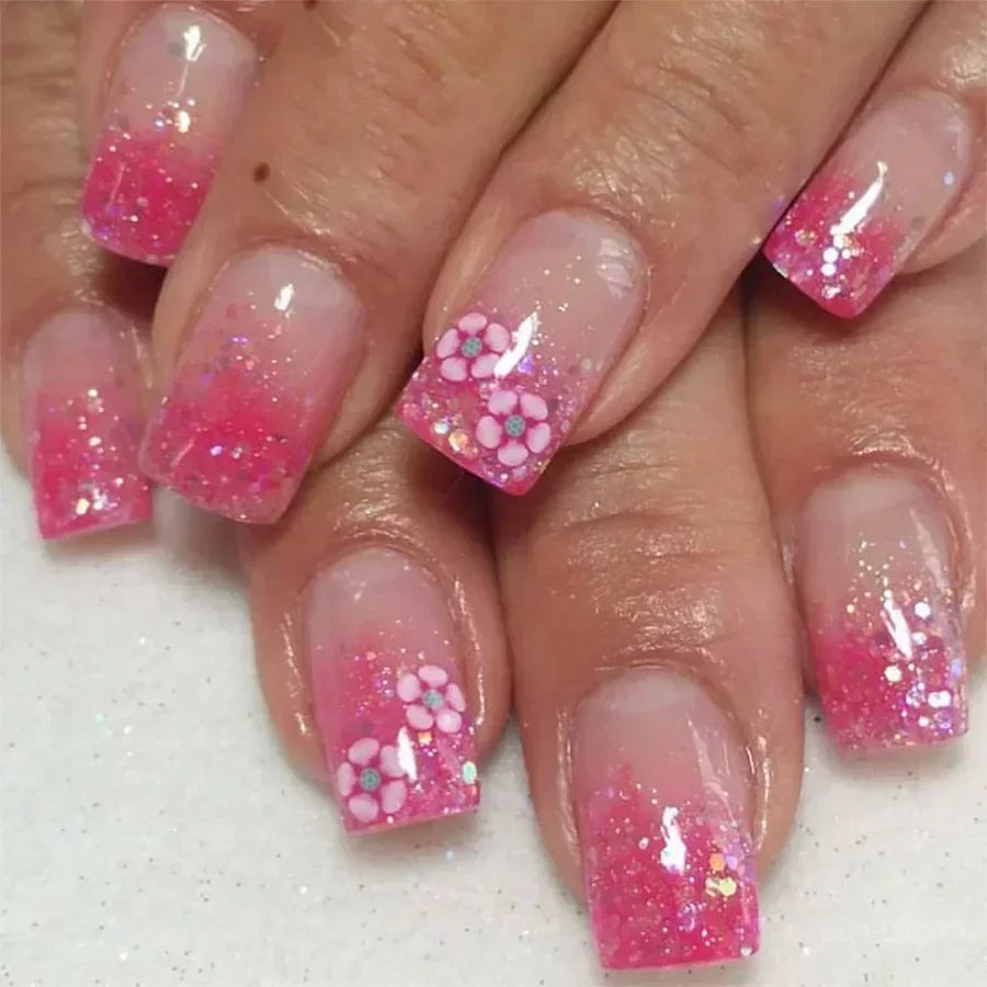Glitter Coffin Press On Nails