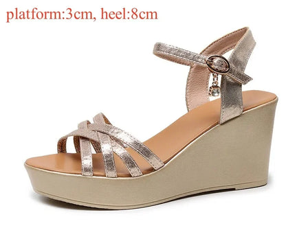 Ankle-Wrap Platform Sandals