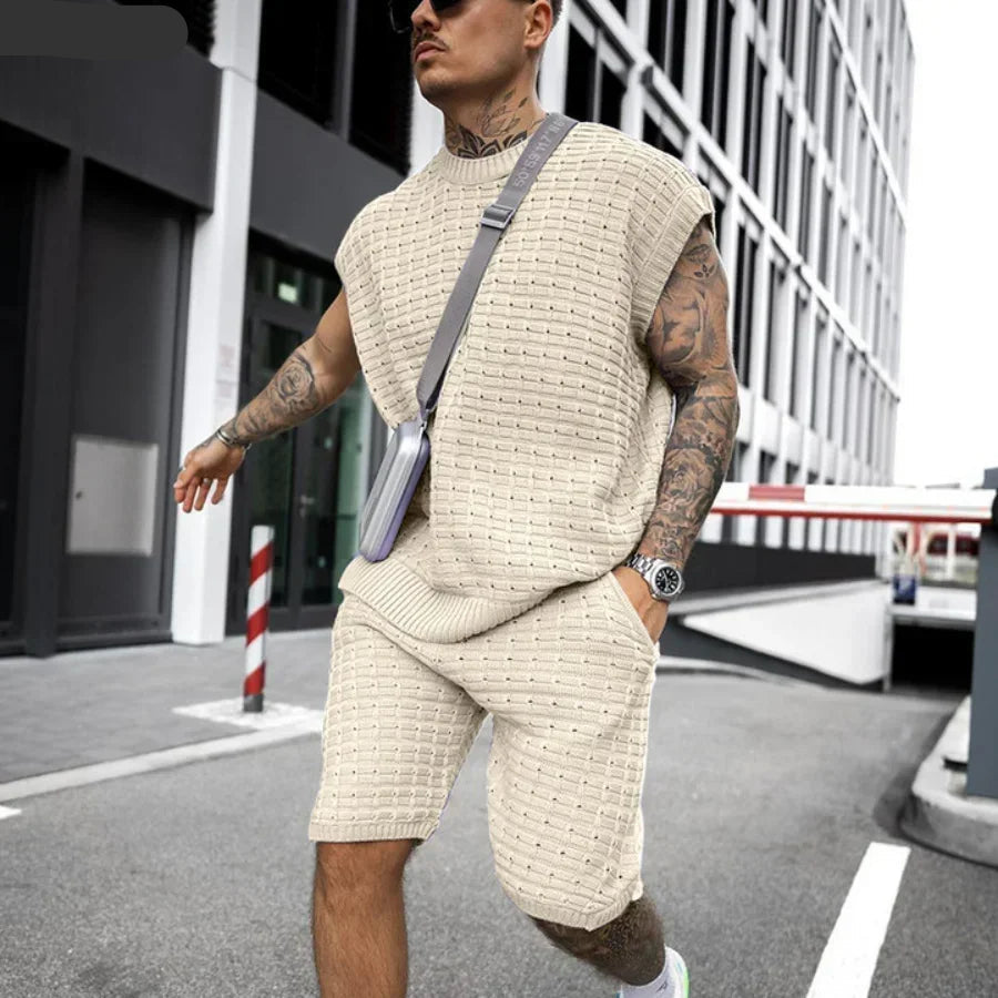 Sleeveless Tops Shorts Streetwear Set