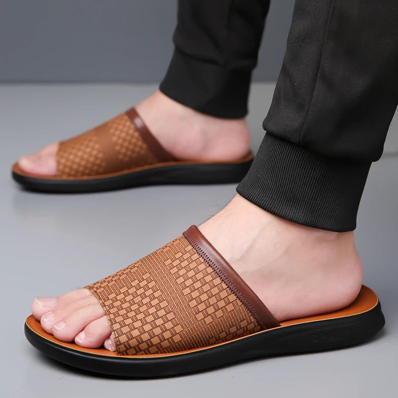 Tan PU Summer Shoes