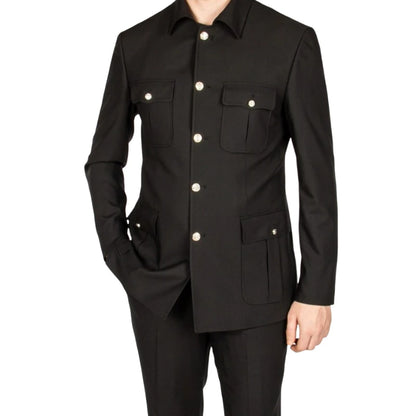 Light Purple Safari Folder-Lapel Suit