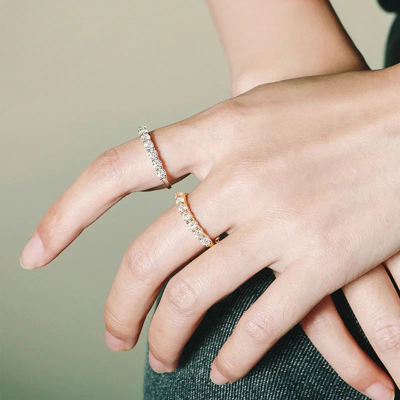 3mm Moissanite Silver Ring