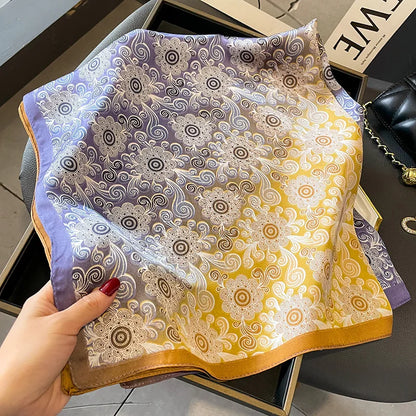 Leopard Print Satin Headscarf