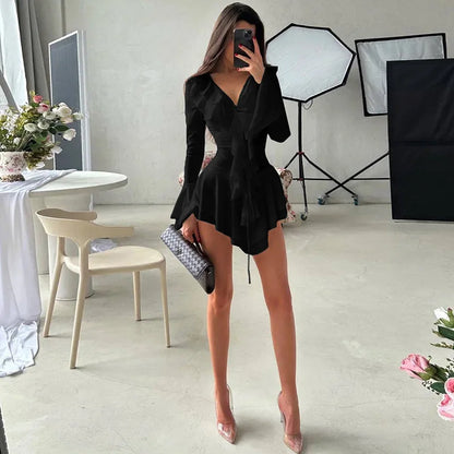 Autumn Irregular Hem Dress