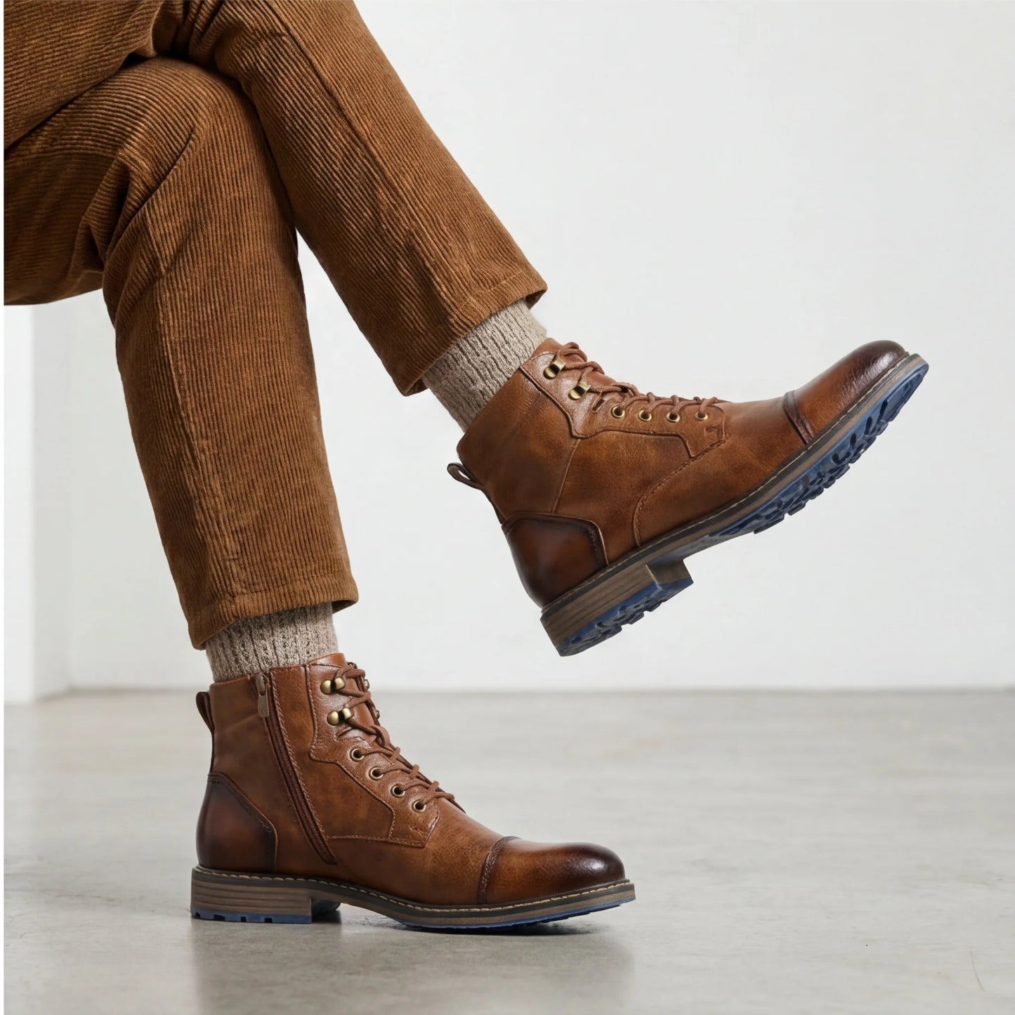 Leather Retro Spring Boots