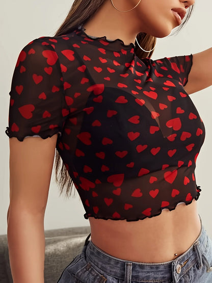 Heart-Shaped Mesh Top