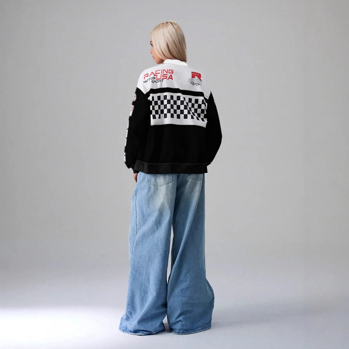 Letter Print Zip Jacket