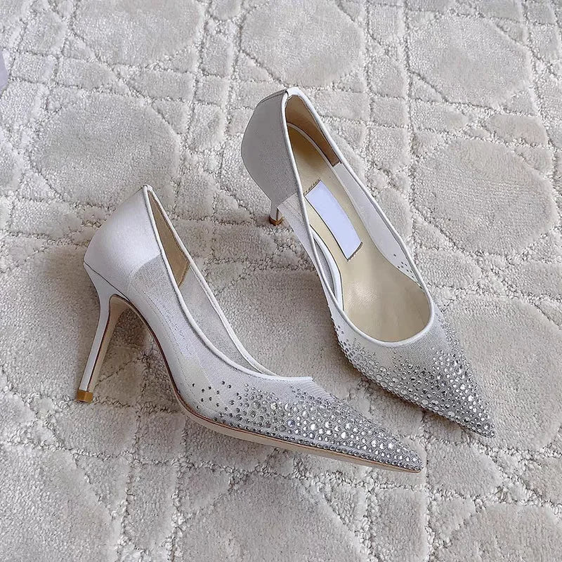 Mesh Pointed Stilettos