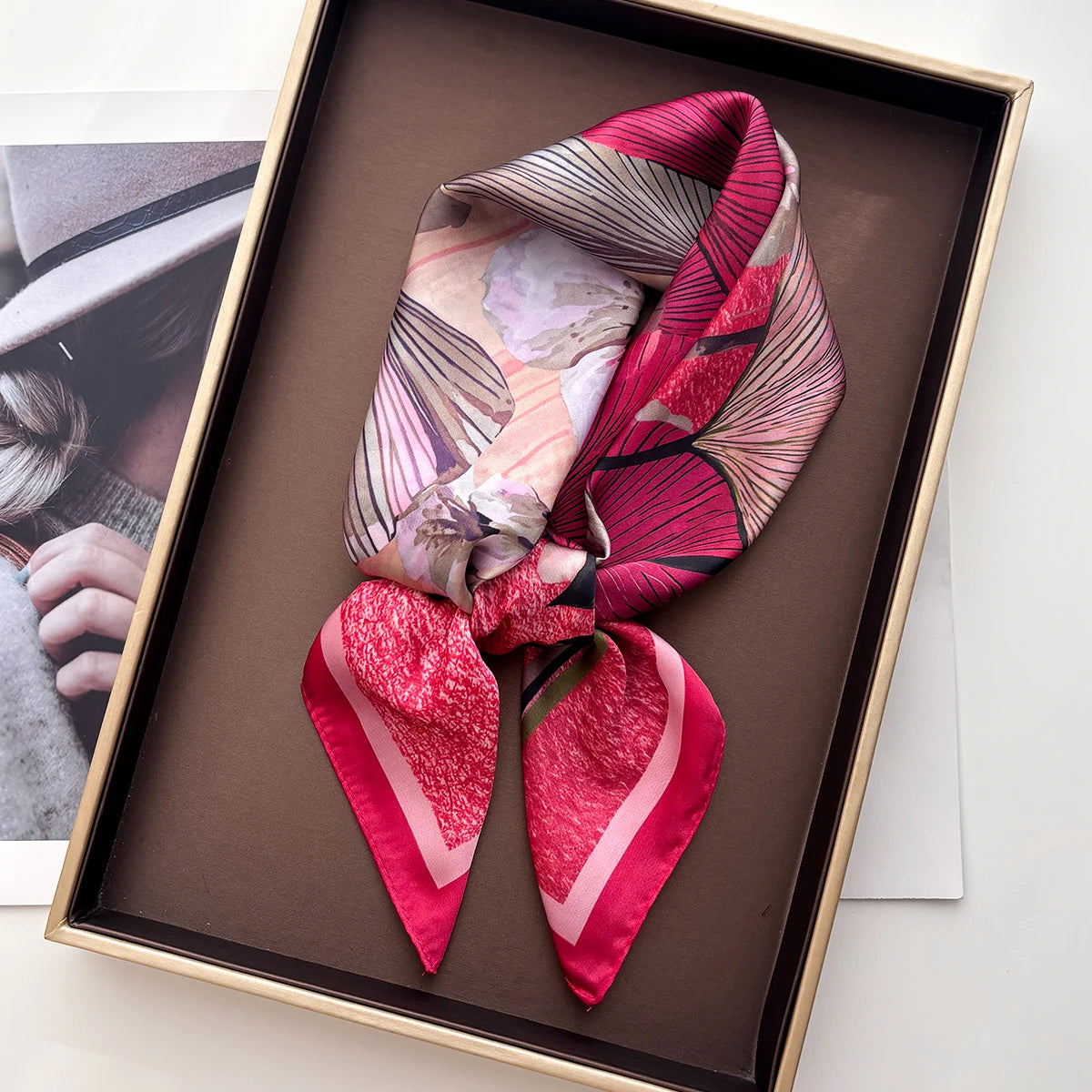 Fashion Print Silk Neckerchief