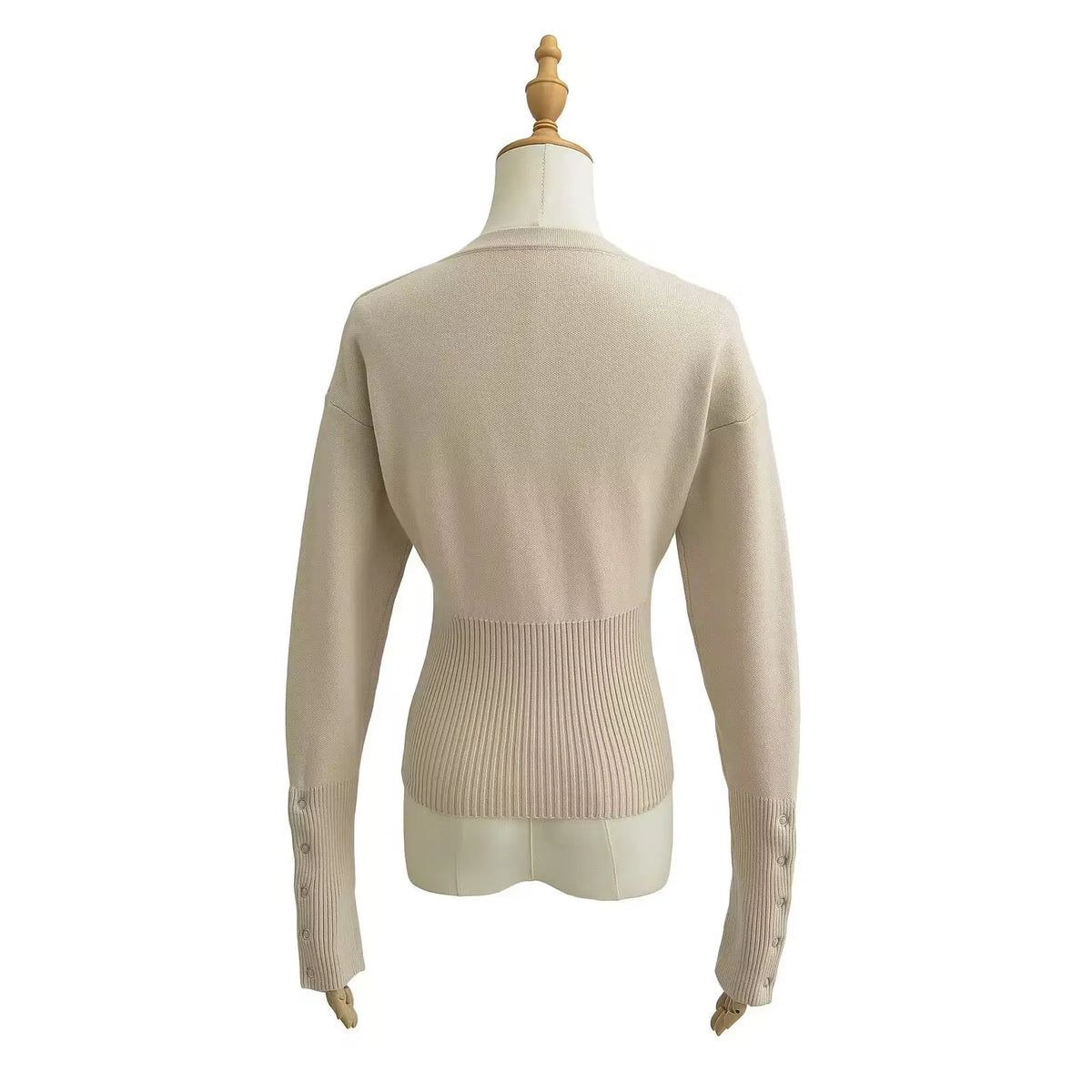 Ribbed Cropped Knit Cardigan