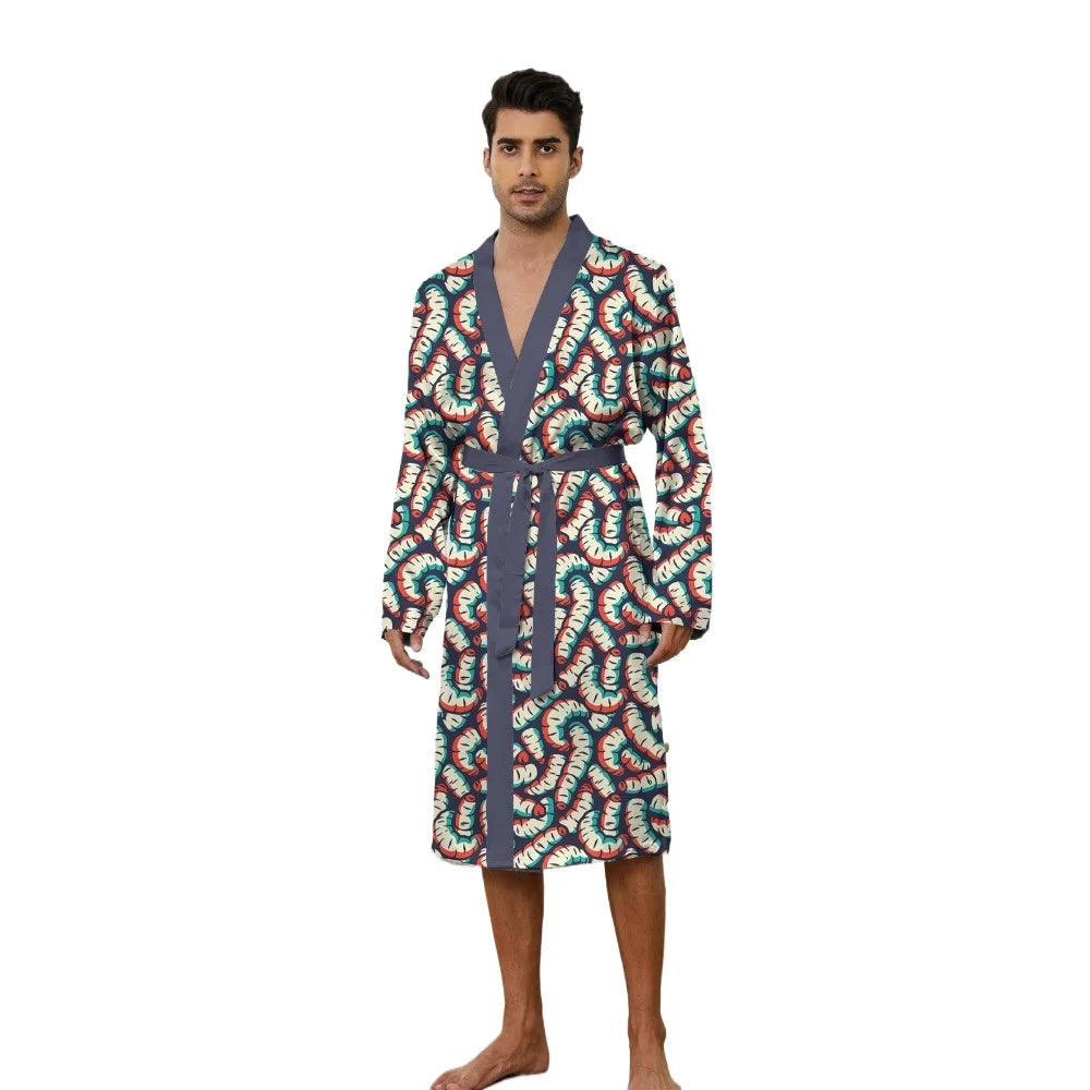 Breathable Print Long Nightgown