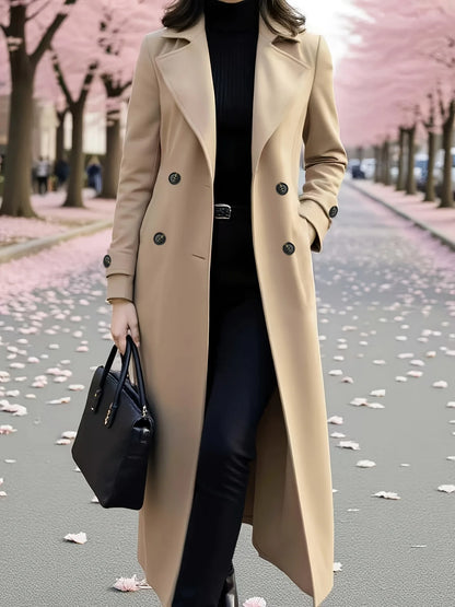 Belted Woolen Trench Coat