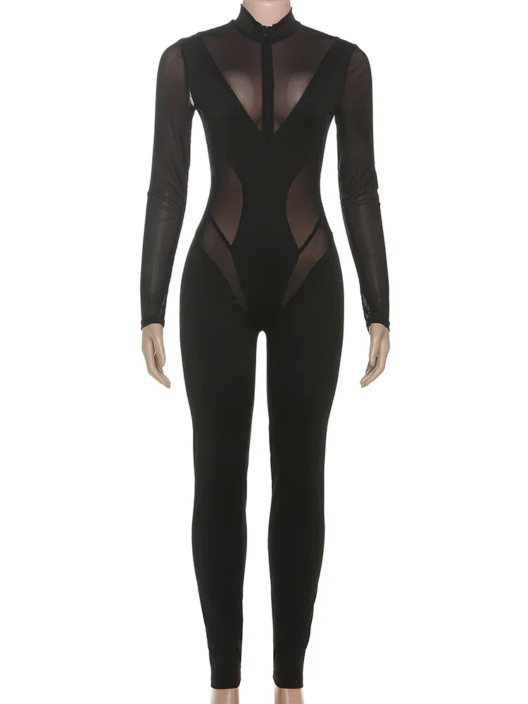 Patchwork Slim Jumpsuit