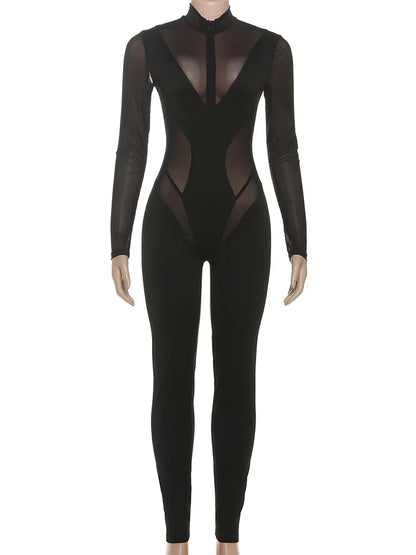 Patchwork Slim Jumpsuit
