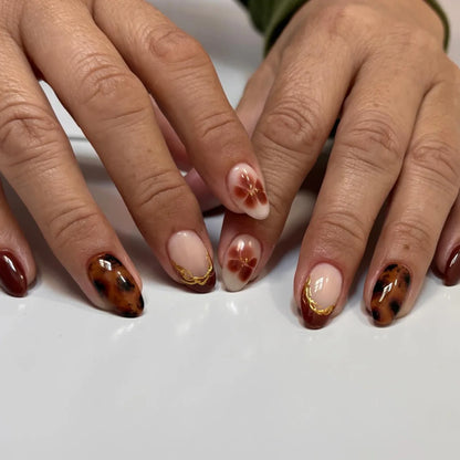 Floral Resin Press On Nails