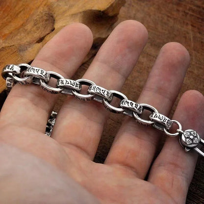 Vintage Sterling Silver Geometric Bangle