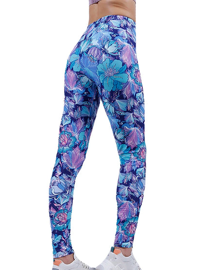 Graffiti Floral Print Leggings