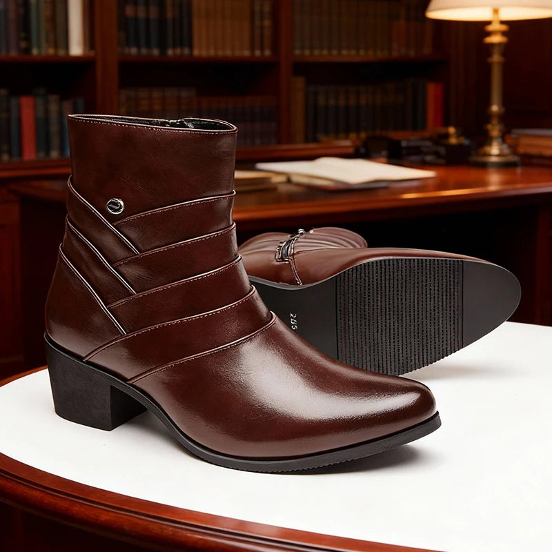 Black Leather Chelsea Boots