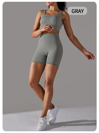 Seamless Crop Top Tracksuit
