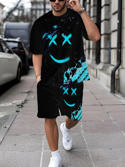 Graffiti Print Loose Sports Set