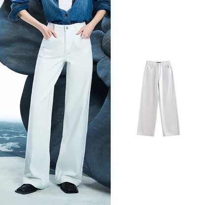 Toyouth Mid-Waist Wide-Leg Jeans