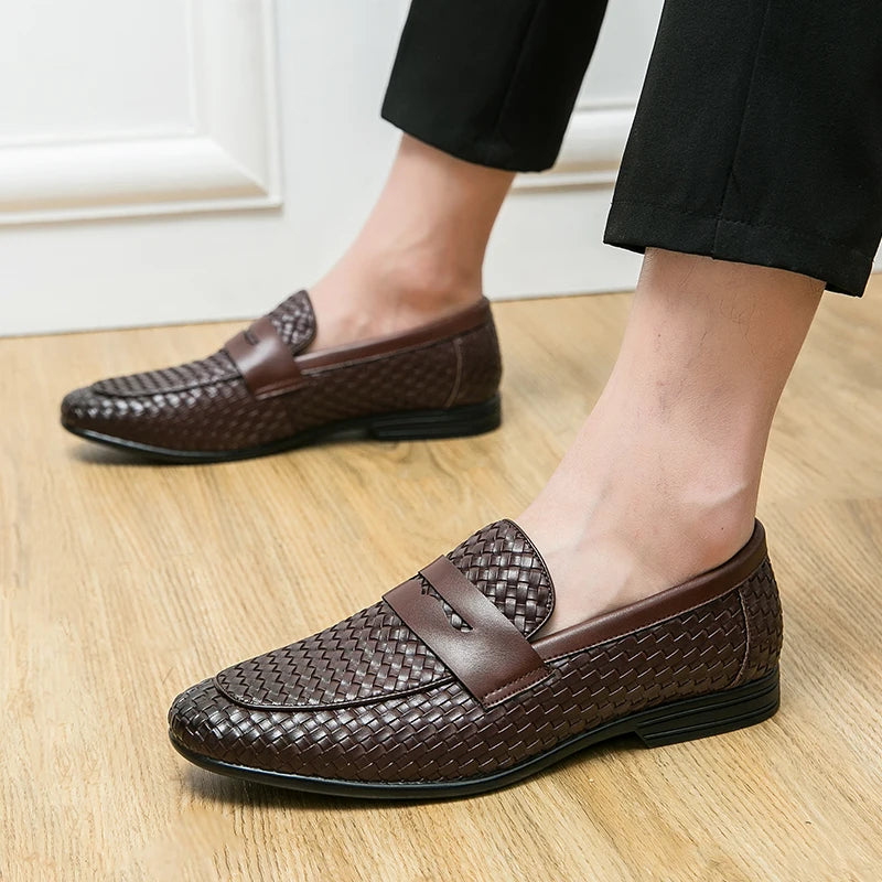 Leather Slip-on European Shoes