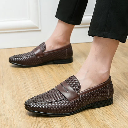 Leather Slip-on European Shoes
