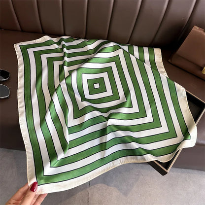 Stripe Print Square Neckerchief