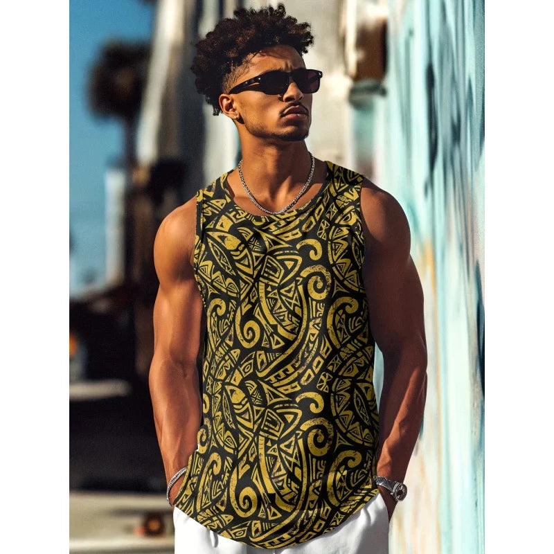 Leopard Ethnic Streetwear Tank Top