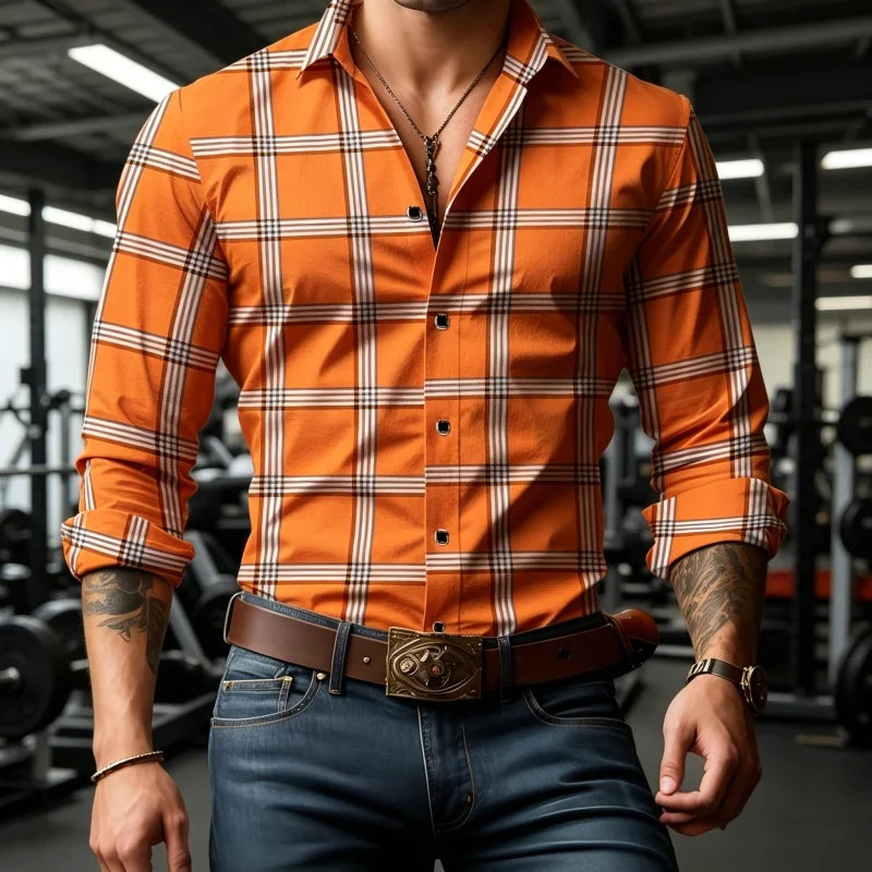 Casual Stretch Button Shirt