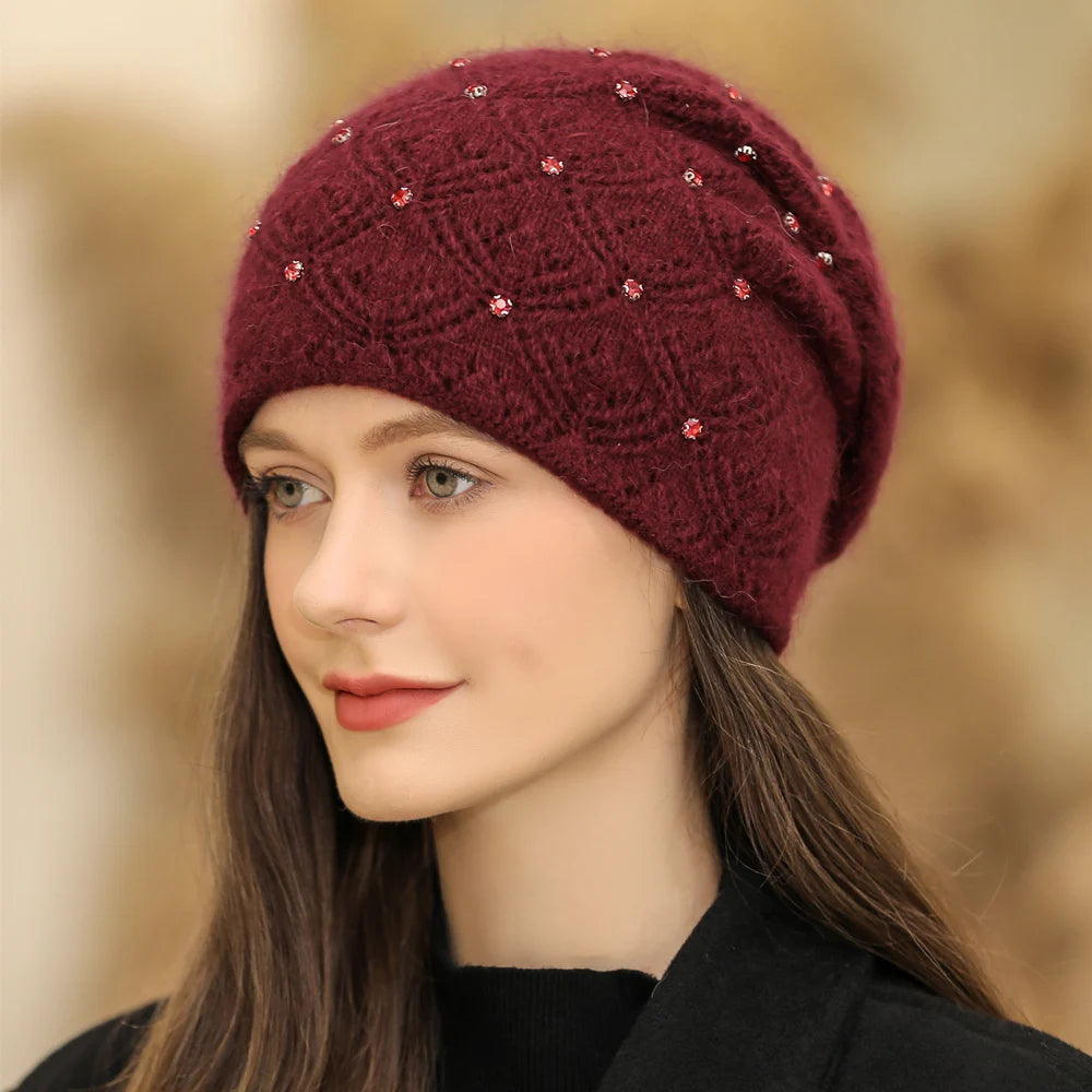 Rabbit Fur Blend Beanie