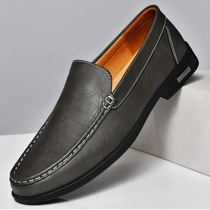 Leather Slip On Shoes Style