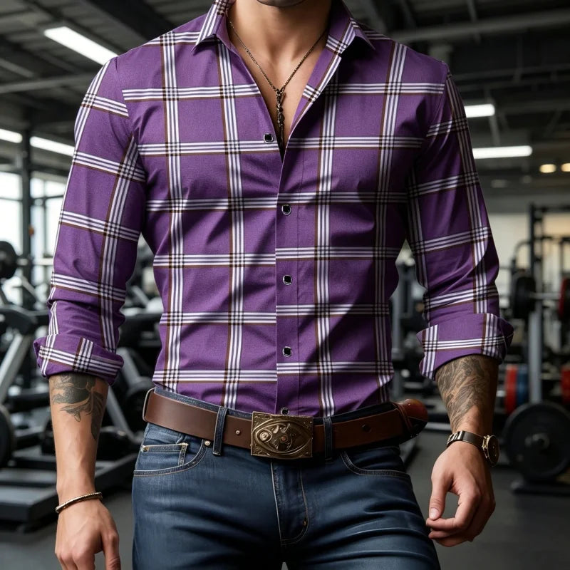 Casual Stretch Button Shirt
