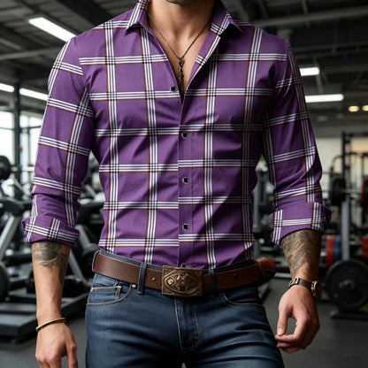 Casual Stretch Button Shirt