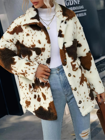 Printed Single-Breasted Coat