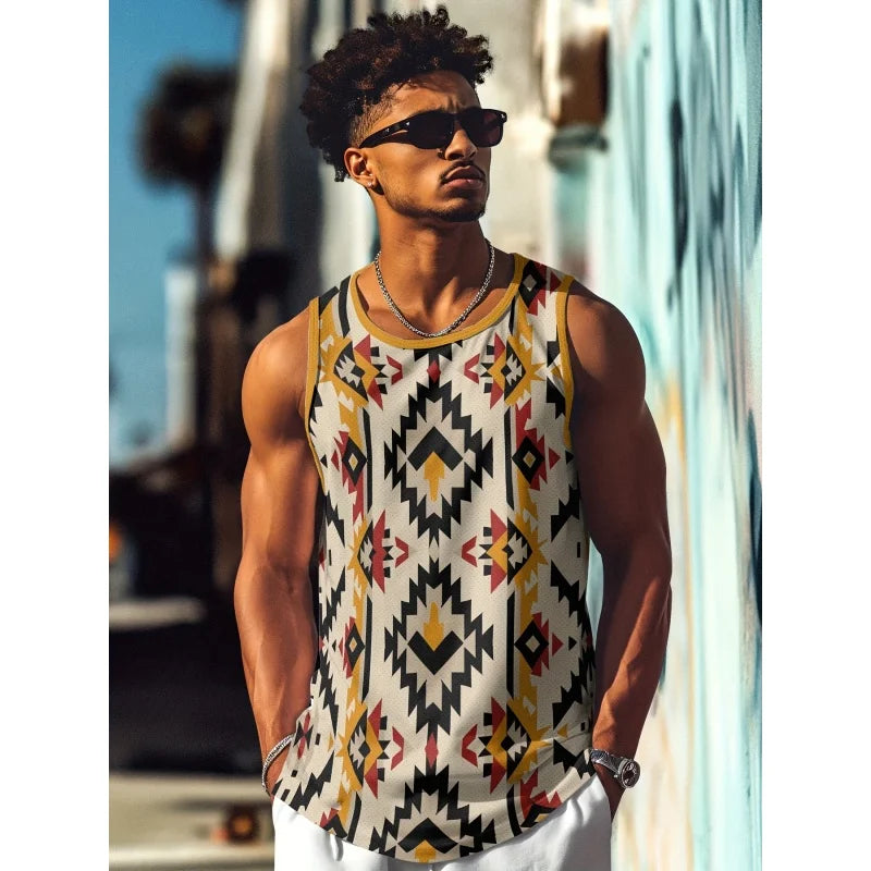 Leopard Ethnic Streetwear Tank Top