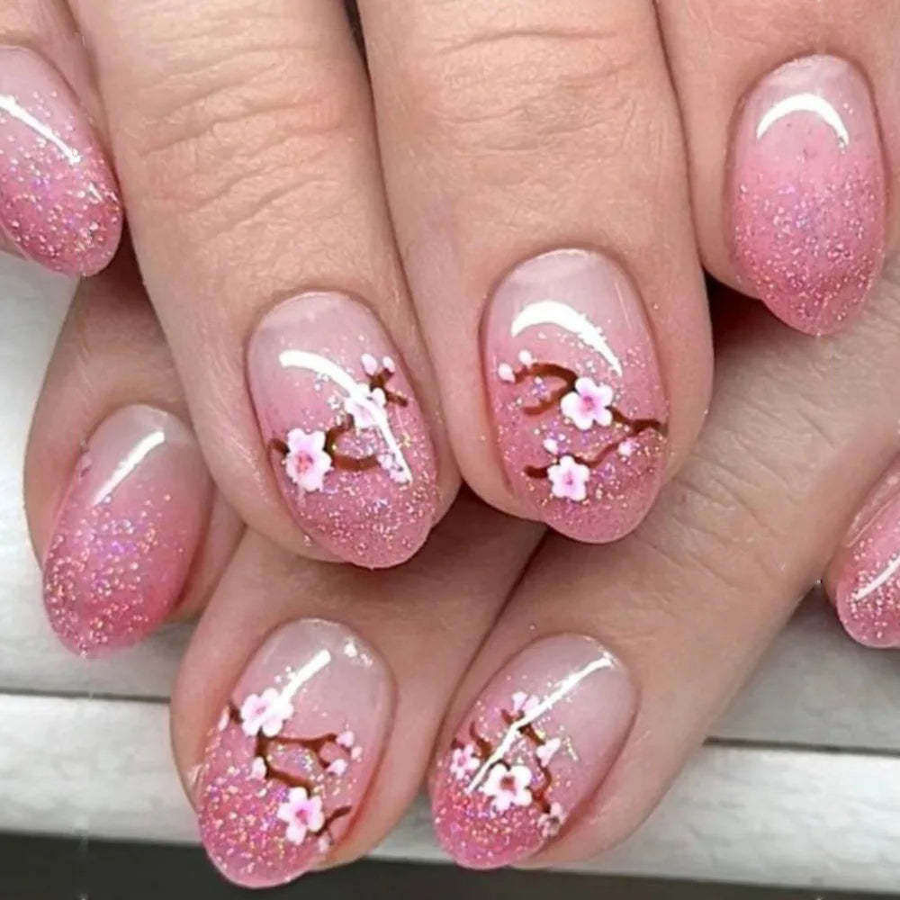 Glitter Coffin Press On Nails