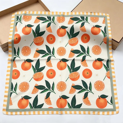 Fruit Print Korean Square Scarf