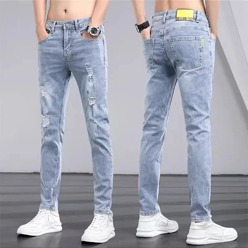 Ripped Distressed Vintage Slim Jeans