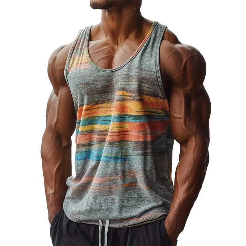 Color Block Striped Tank Top