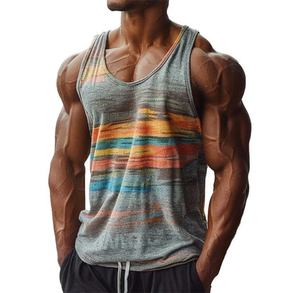 Color Block Striped Tank Top