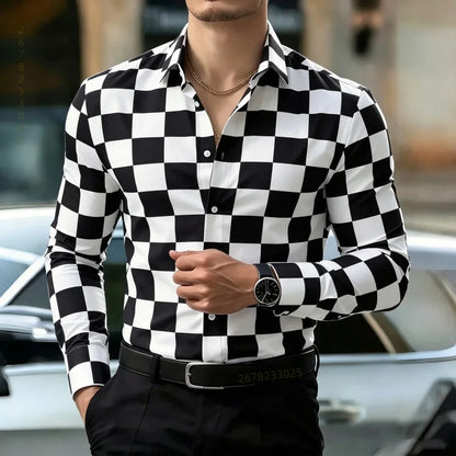 Men Smart Casual Business Shirt