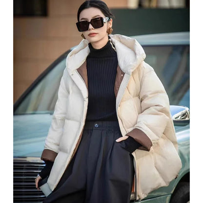 Oversized Hooded Down Jacket