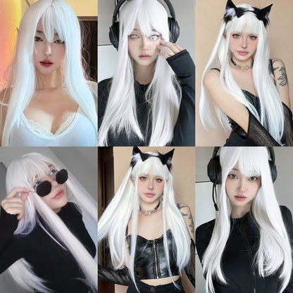 Long White Wig