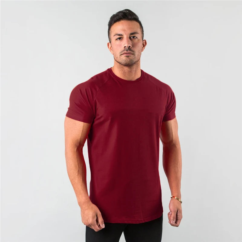 Plain Slim Fit Muscle Gym Tee