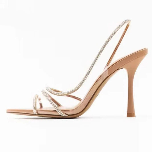 Transparent Rhinestone Sandals
